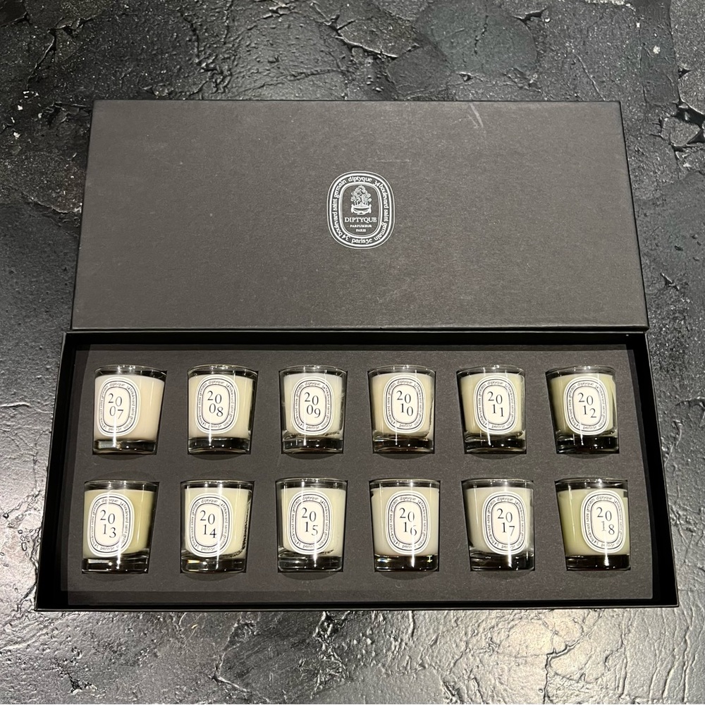 Diptyque Christmas set of 12 candles BNIB CHRISTMAS HOLIDAYS COLLECTORS ITEM